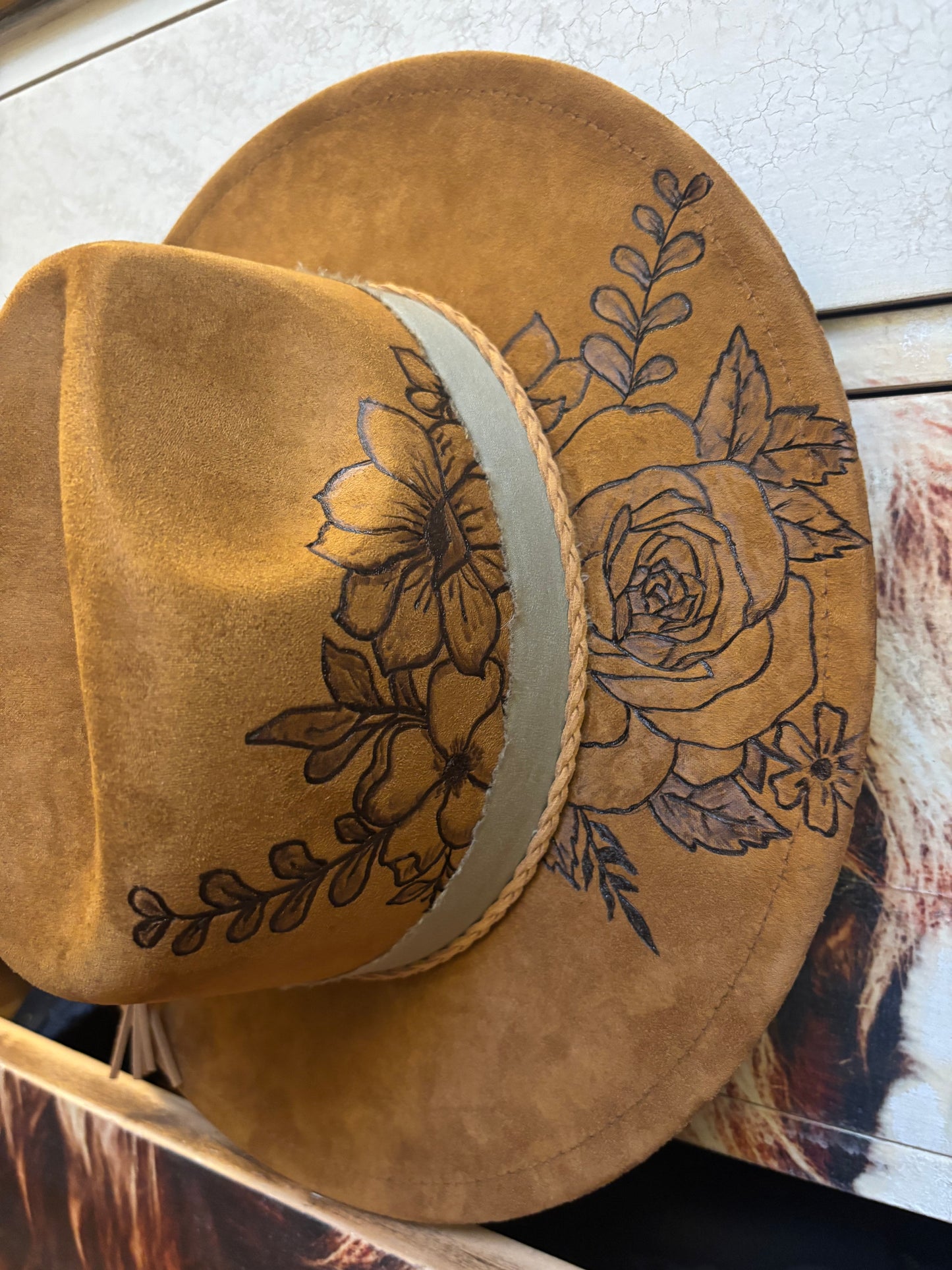 Floral Dream -Youth short brim fedora hat