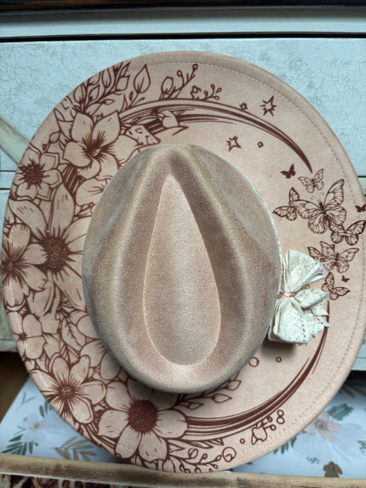 Floral Steed III- wide brim fedora hat