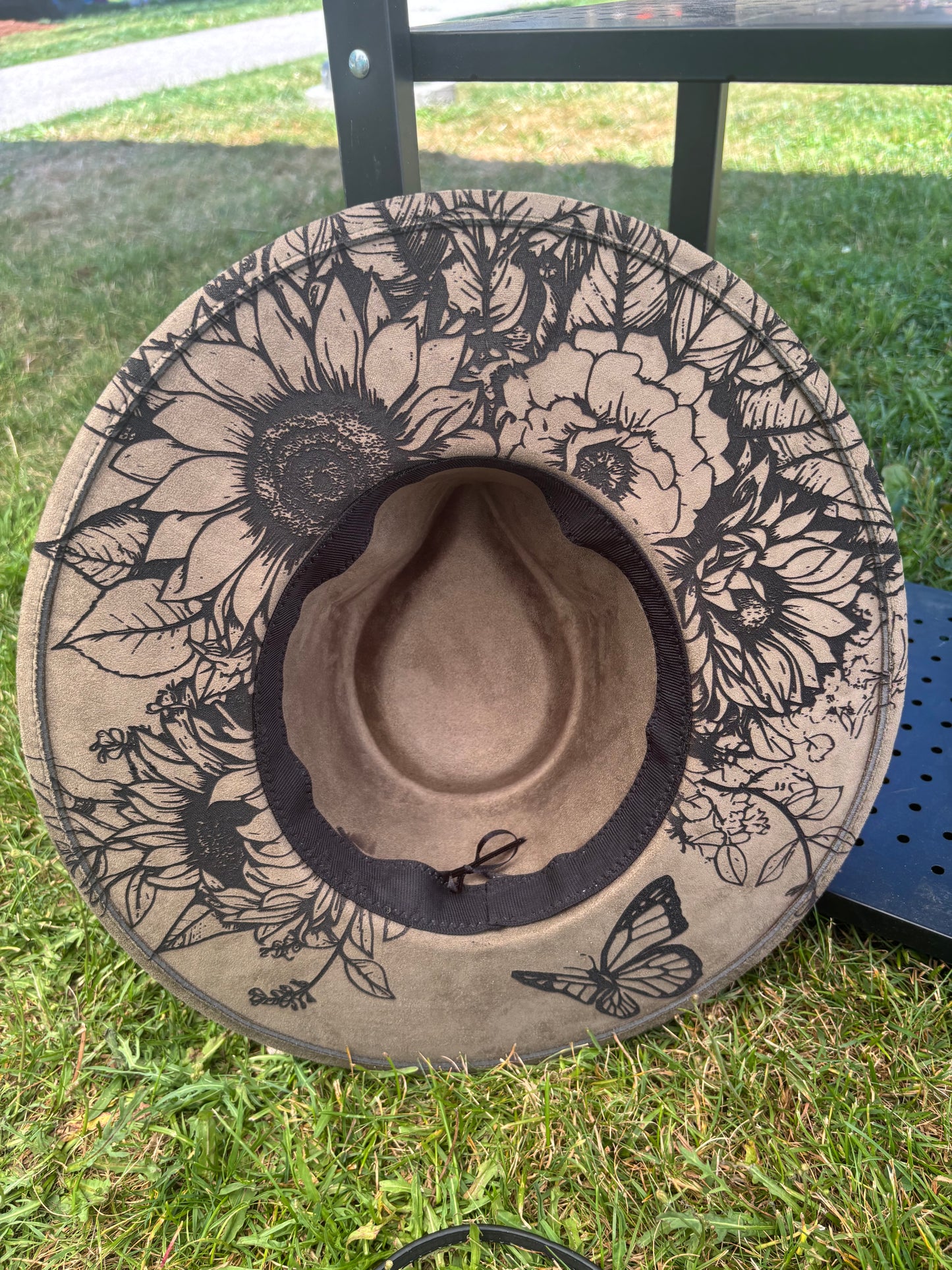 Floral Steed - wide brim fedora hat