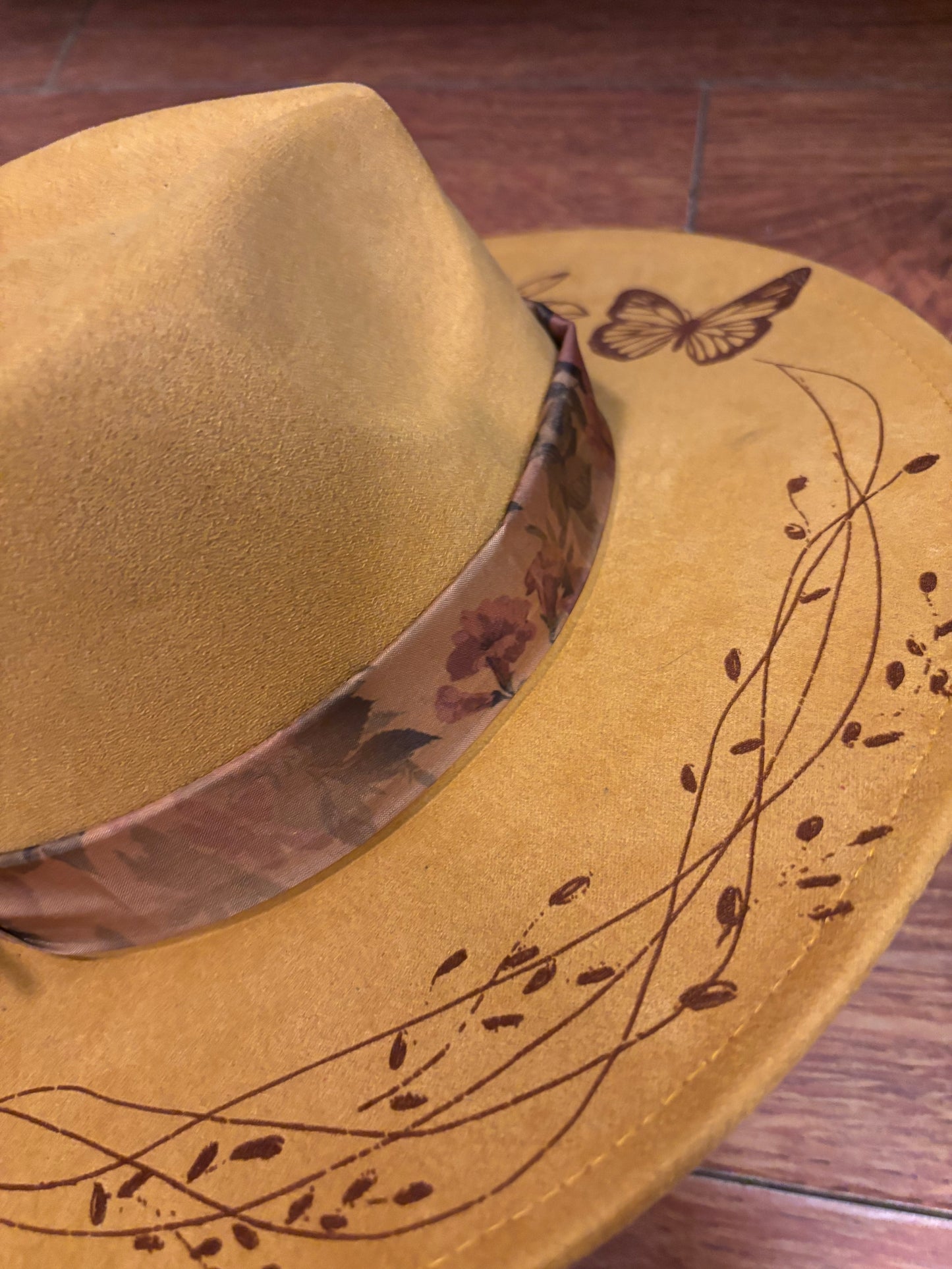 FALLing for Sunflowers - wide brim fedora hat