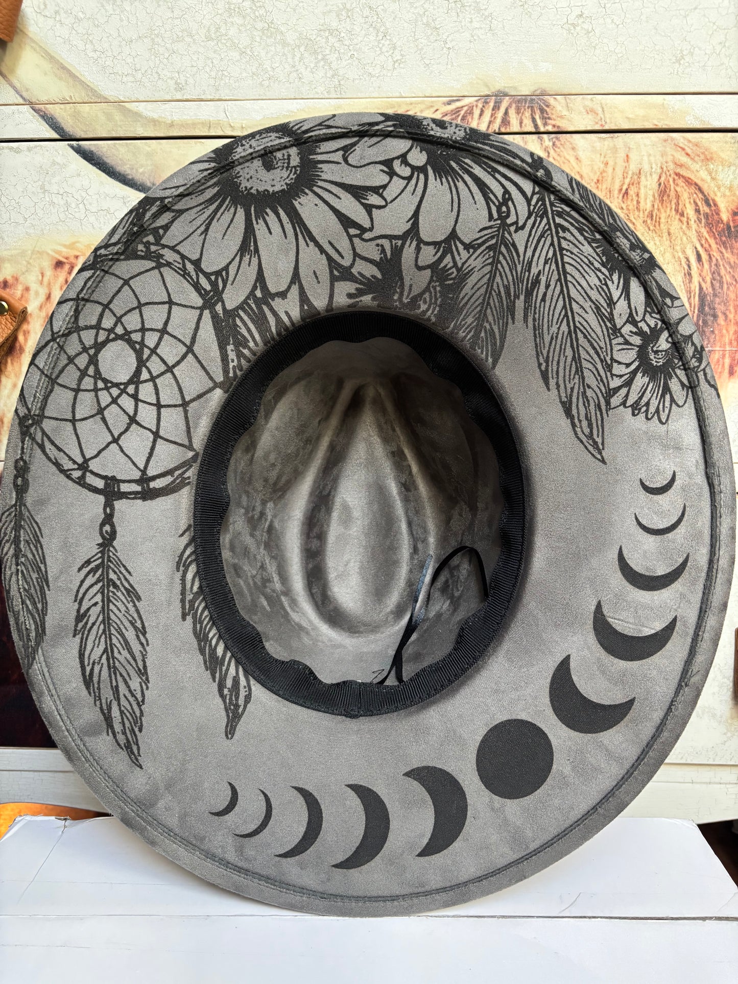 Full Moon Dreamer- wide brim fedora hat