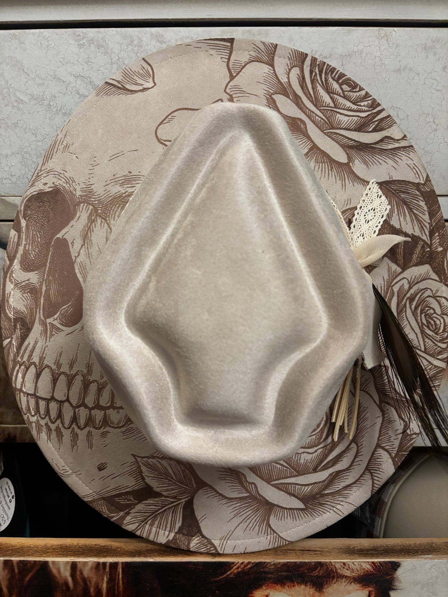 I Am the Storm V2- Arrow Head Crown Wide Brim Fedora Hat