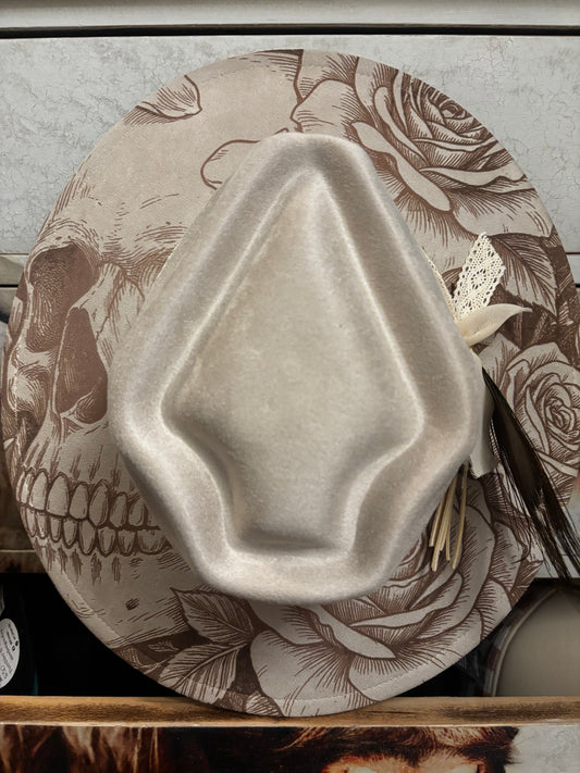 I Am the Storm V2- Arrow Head Crown Wide Brim Fedora Hat