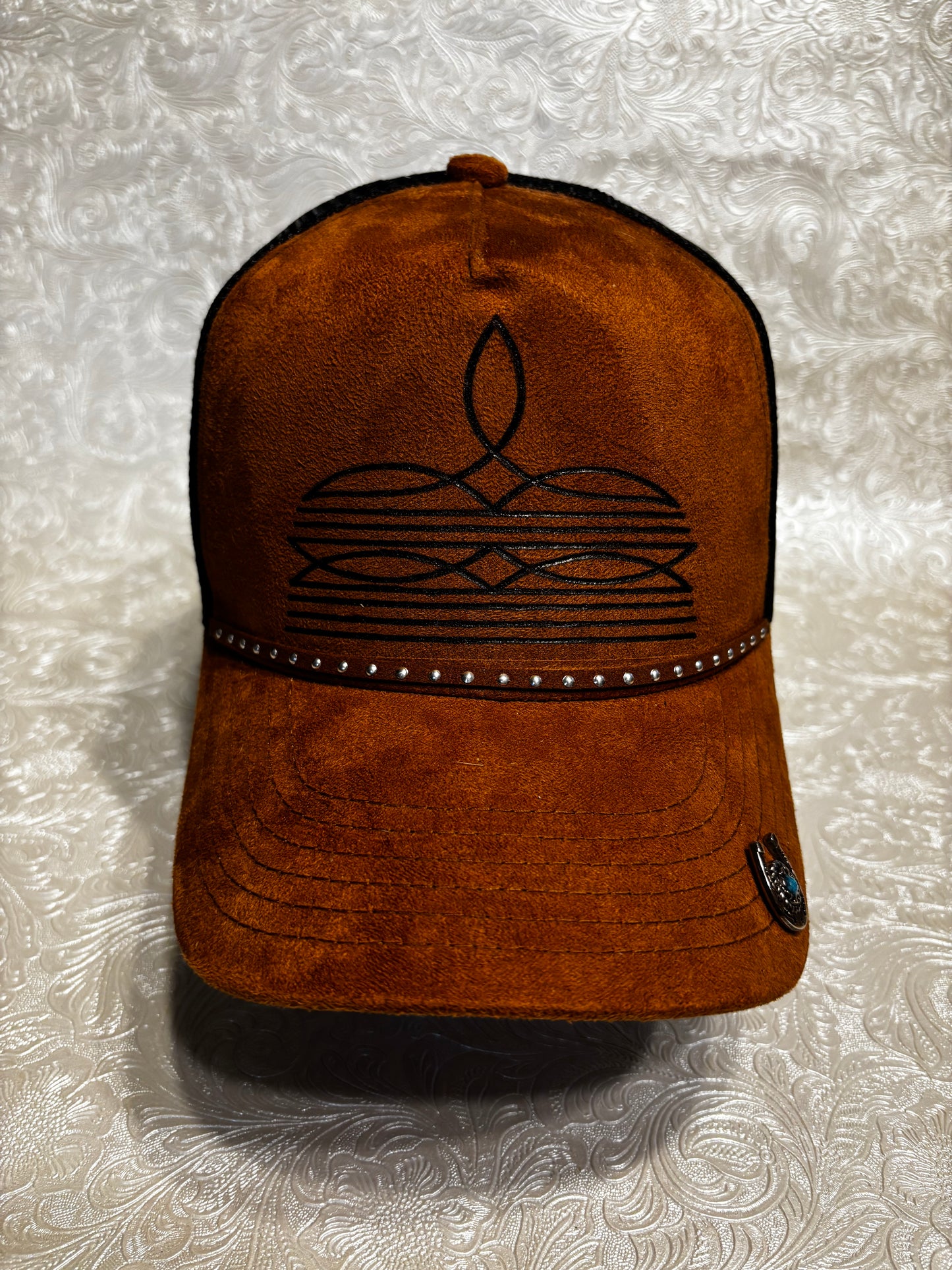 Boot Stitch - 2 Tone Suede Trucker Hat