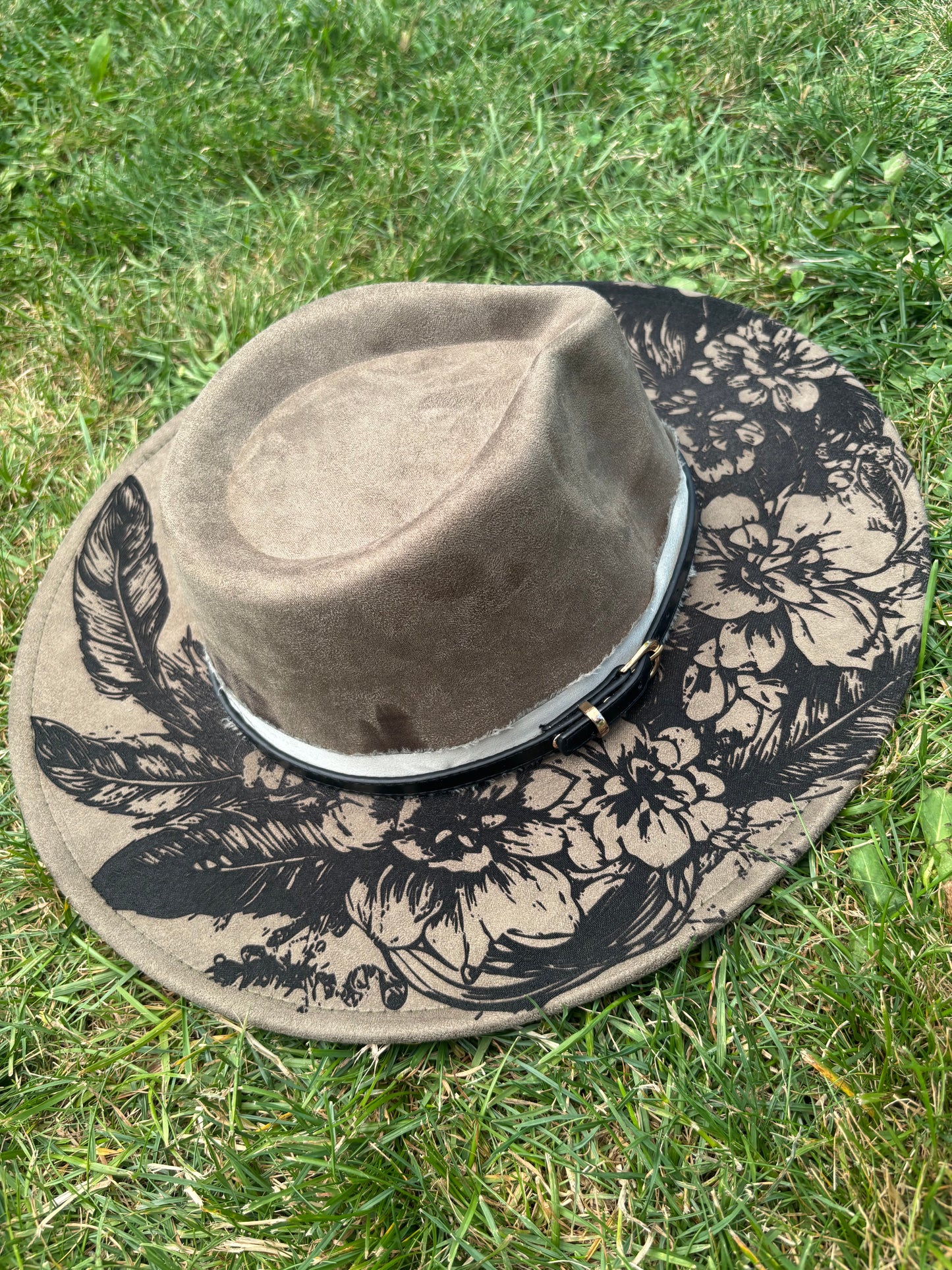 Floral Steed - wide brim fedora hat