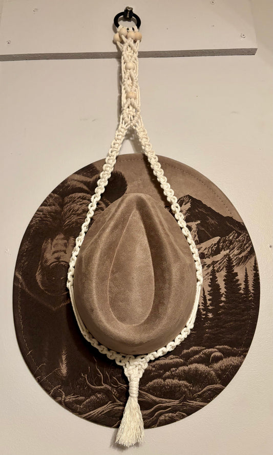 Macrame Hat Hanger- Diamonds