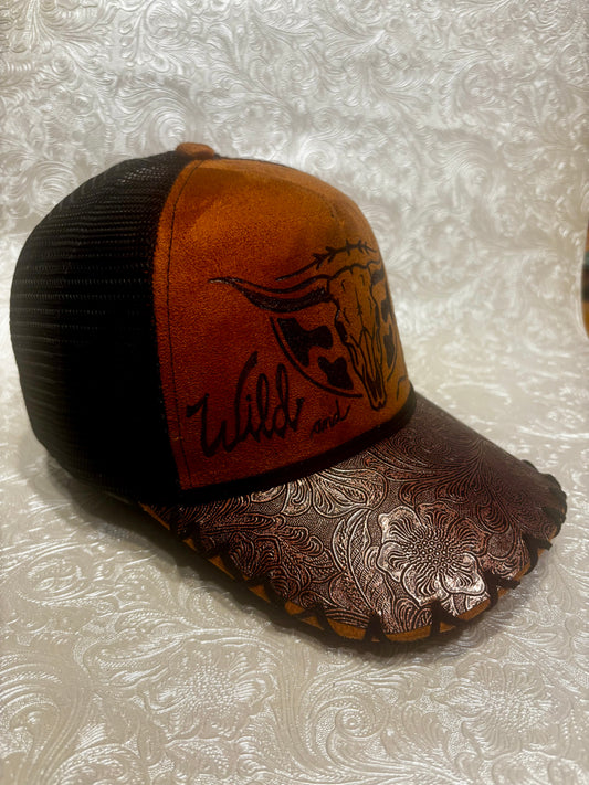 Wild and Free - 2 Tone Suede Trucker Hat