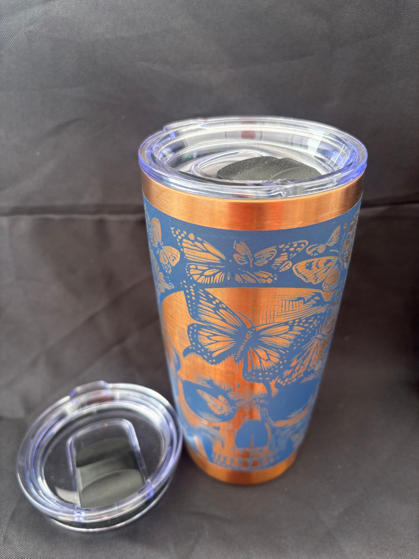 Skulls & Butterflies  - 20oz Laser Engraved Tumbler