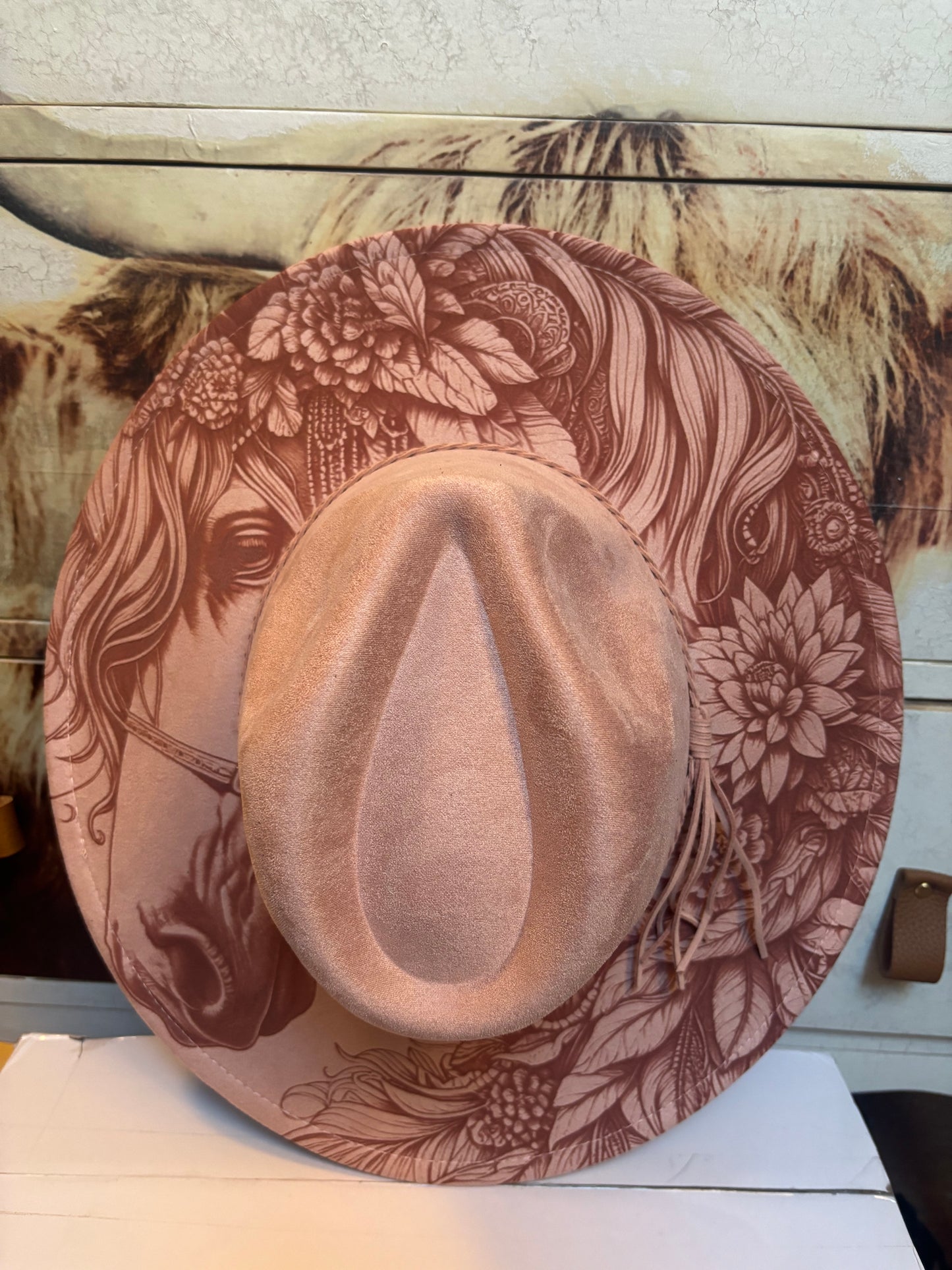 Floral Steed Dreamer- wide brim fedora hat