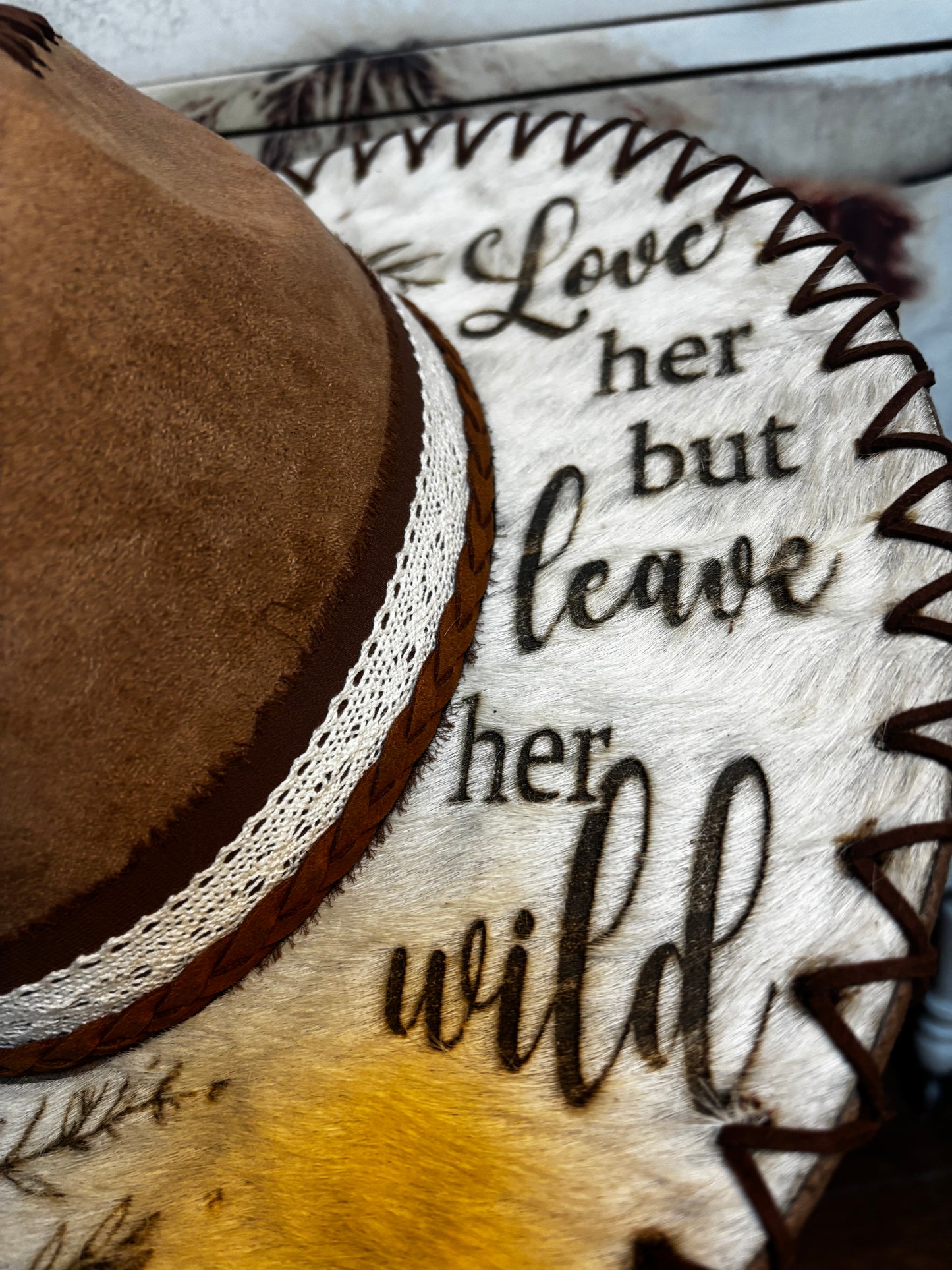 Love Her But Leave Her Wild (V2)- wide brim fedora hat