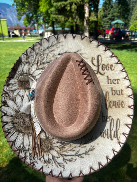 Love Her But Leave Her Wild (V11) - wide brim fedora hat