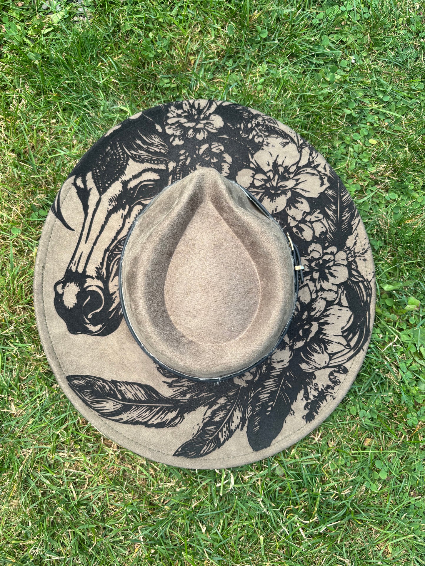 Floral Steed - wide brim fedora hat