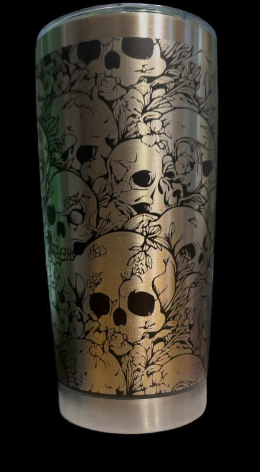 Skulls - 20oz Laser Engraved Tumbler