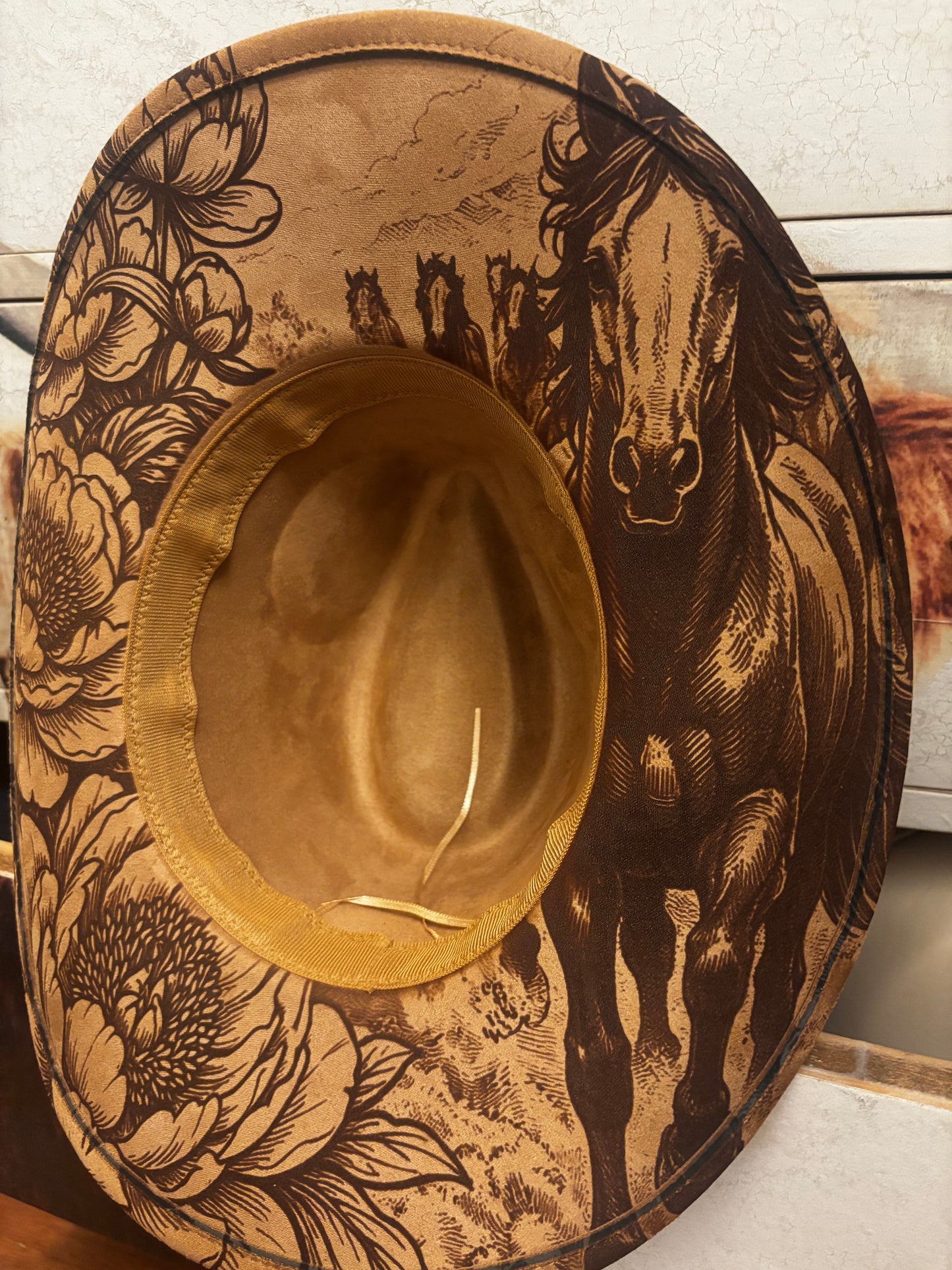 Wide Brim Hat - Peony Paradise