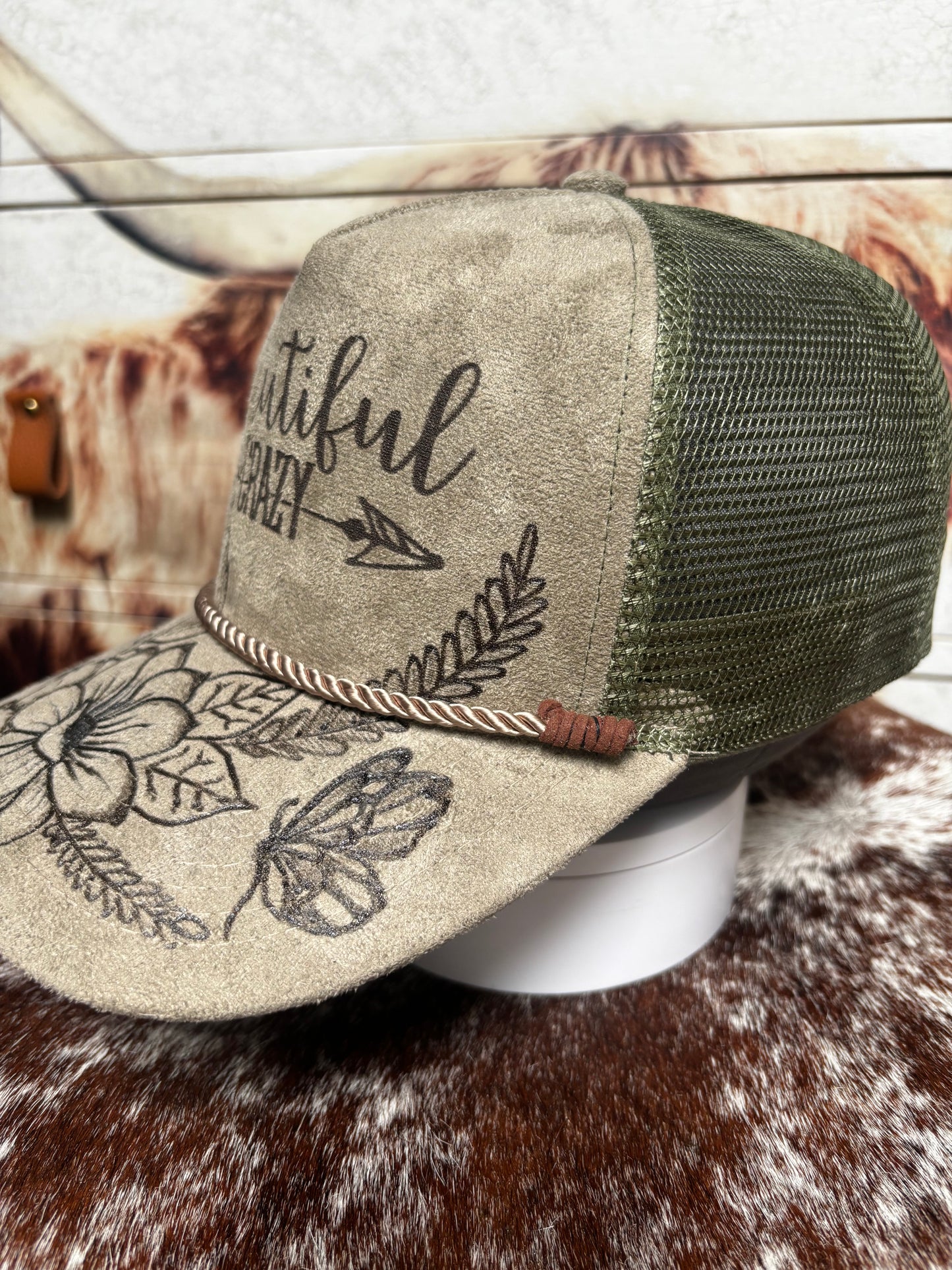 Beautiful Crazy - Suede Trucker Hat