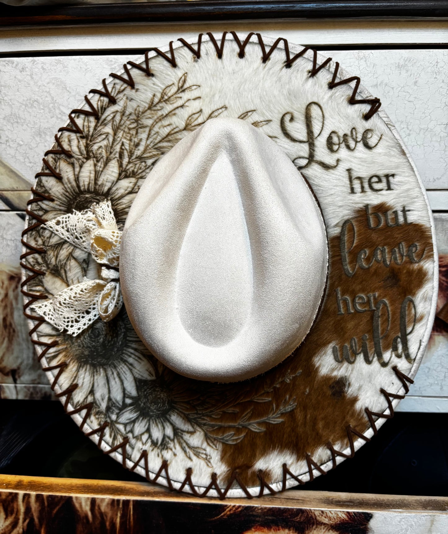 Love Her But Leave Her Wild- wide brim fedora hat