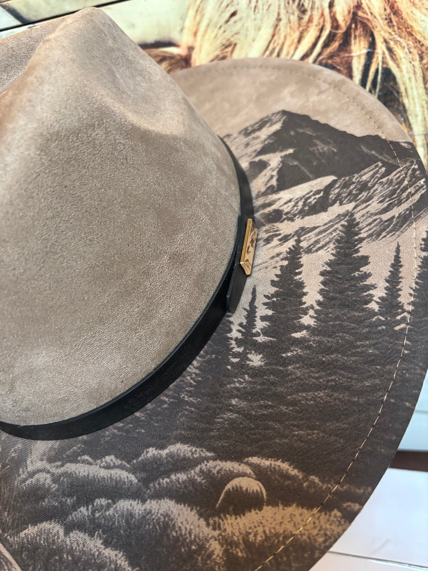 Adventure Awaits -wide brim fedora hat