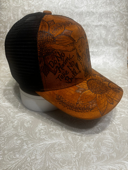 Take No Bull - 2 Tone Suede Trucker Hat