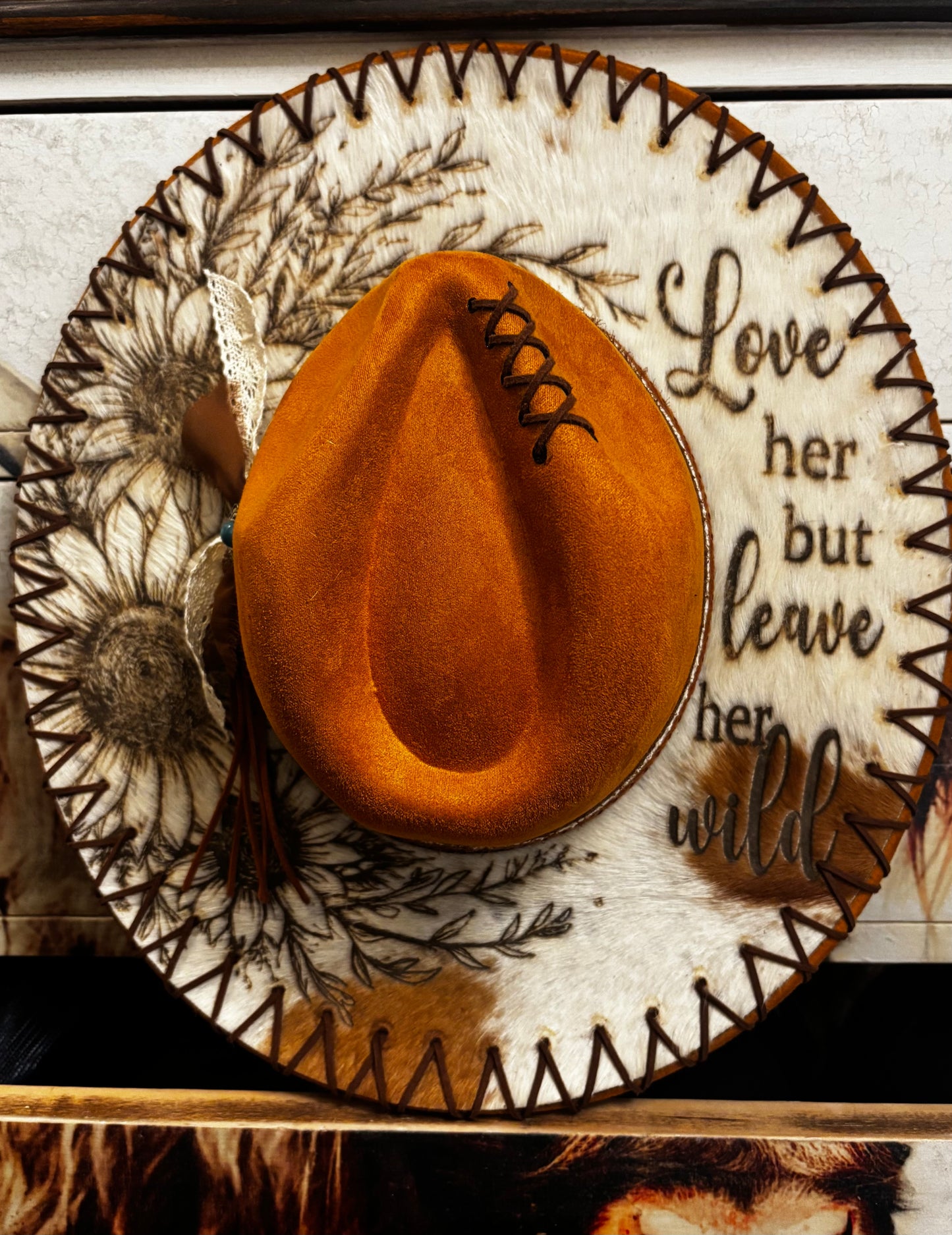 Love Her But Leave Her Wild (V3) - wide brim fedora hat