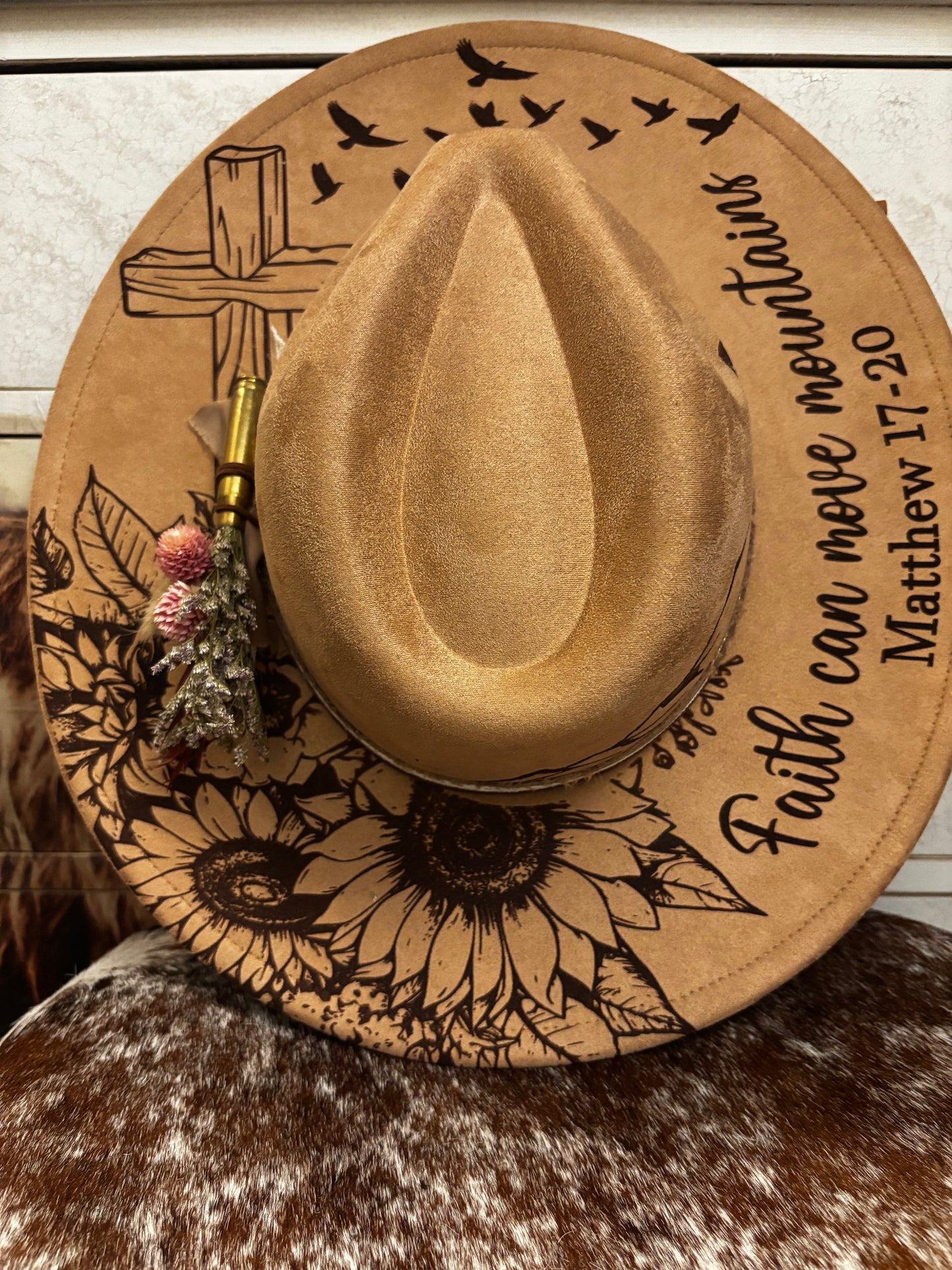 Faith Can Move Mountains - Wide Brim Fedora Hat