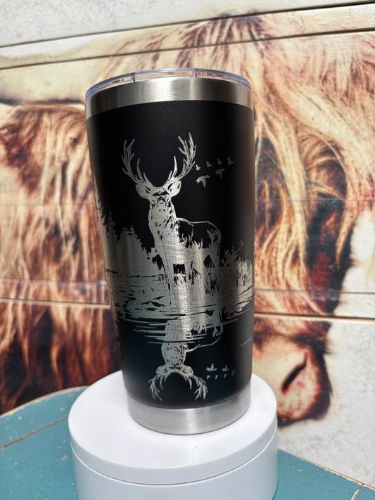 Reflection of a Buck - 20oz Laser Engraved Tumbler