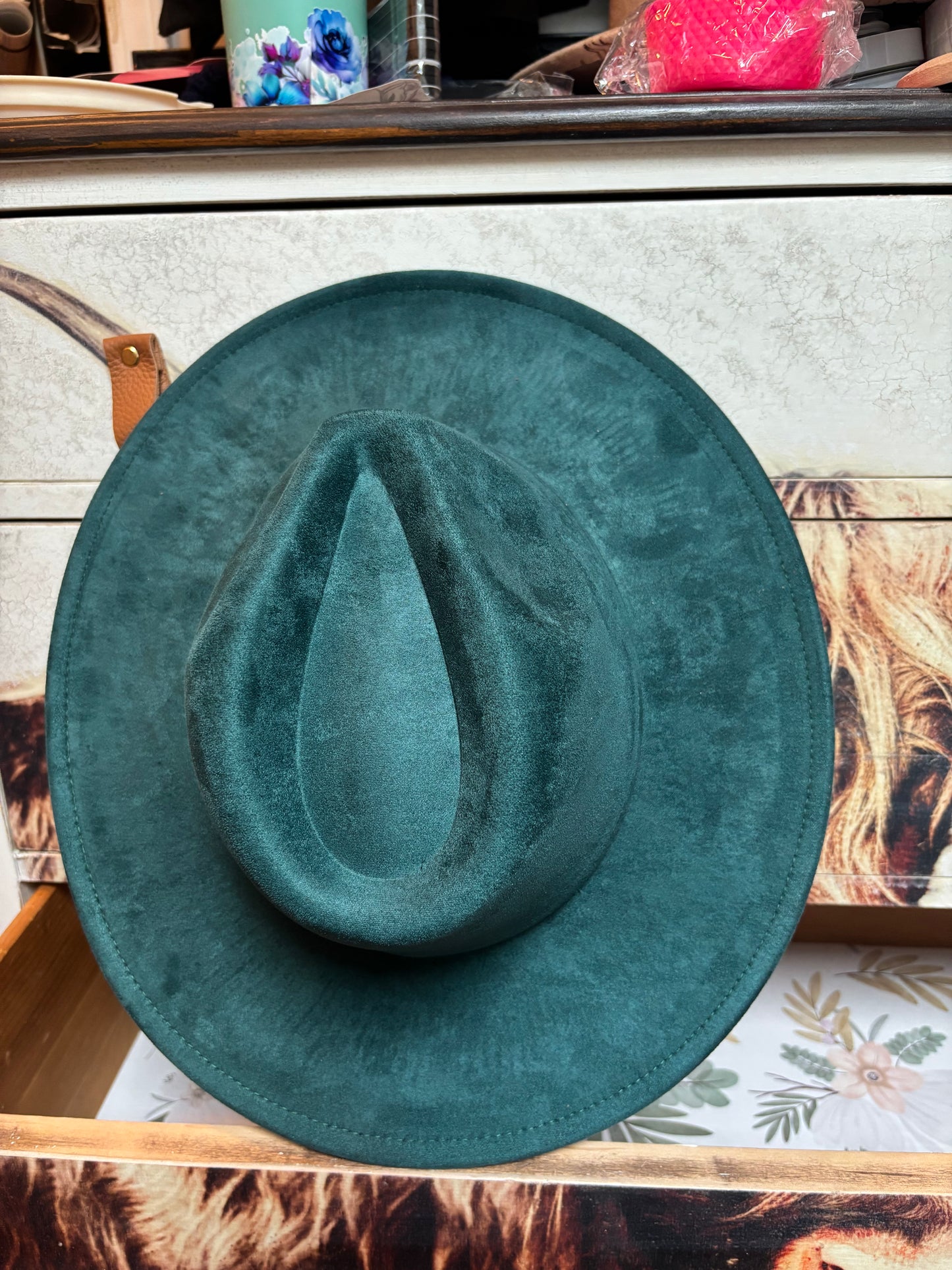 Custom Design - wide brim fedora hat