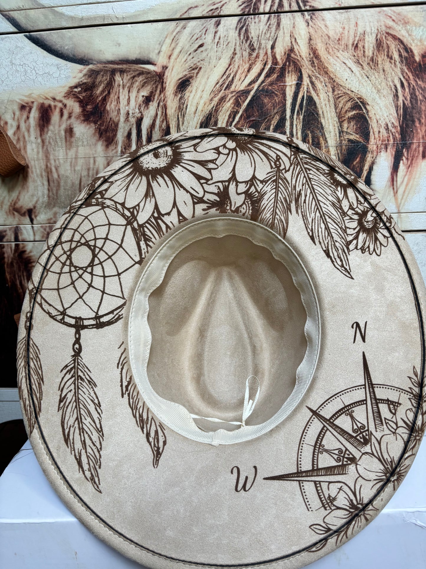 Floral Steed Dreamer- wide brim fedora hat