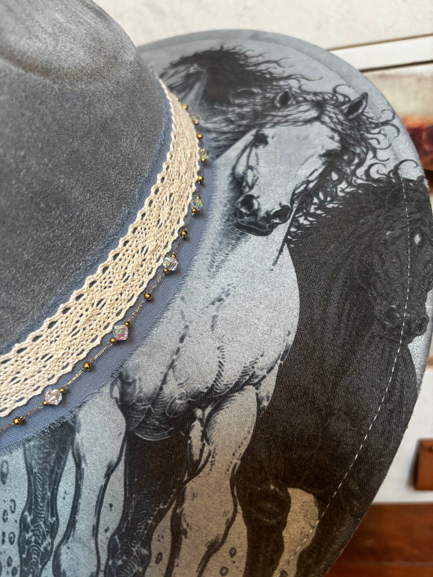 Sunflower Stampede - wide brim fedora hat