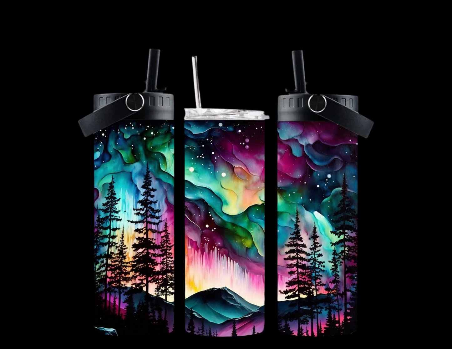 Northern Lights - 20oz Dual Lid Tumbler