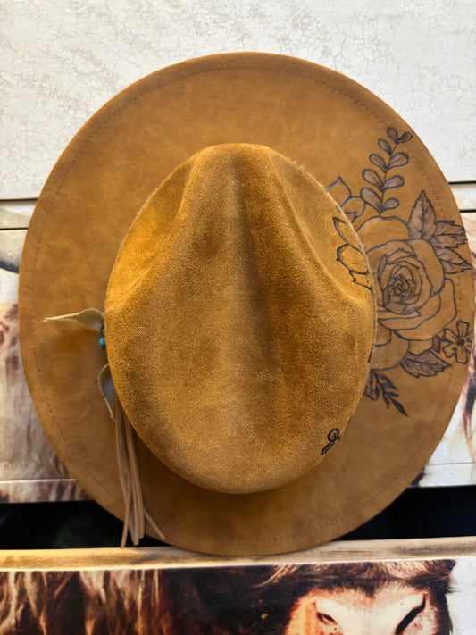 Floral Dream -Youth short brim fedora hat