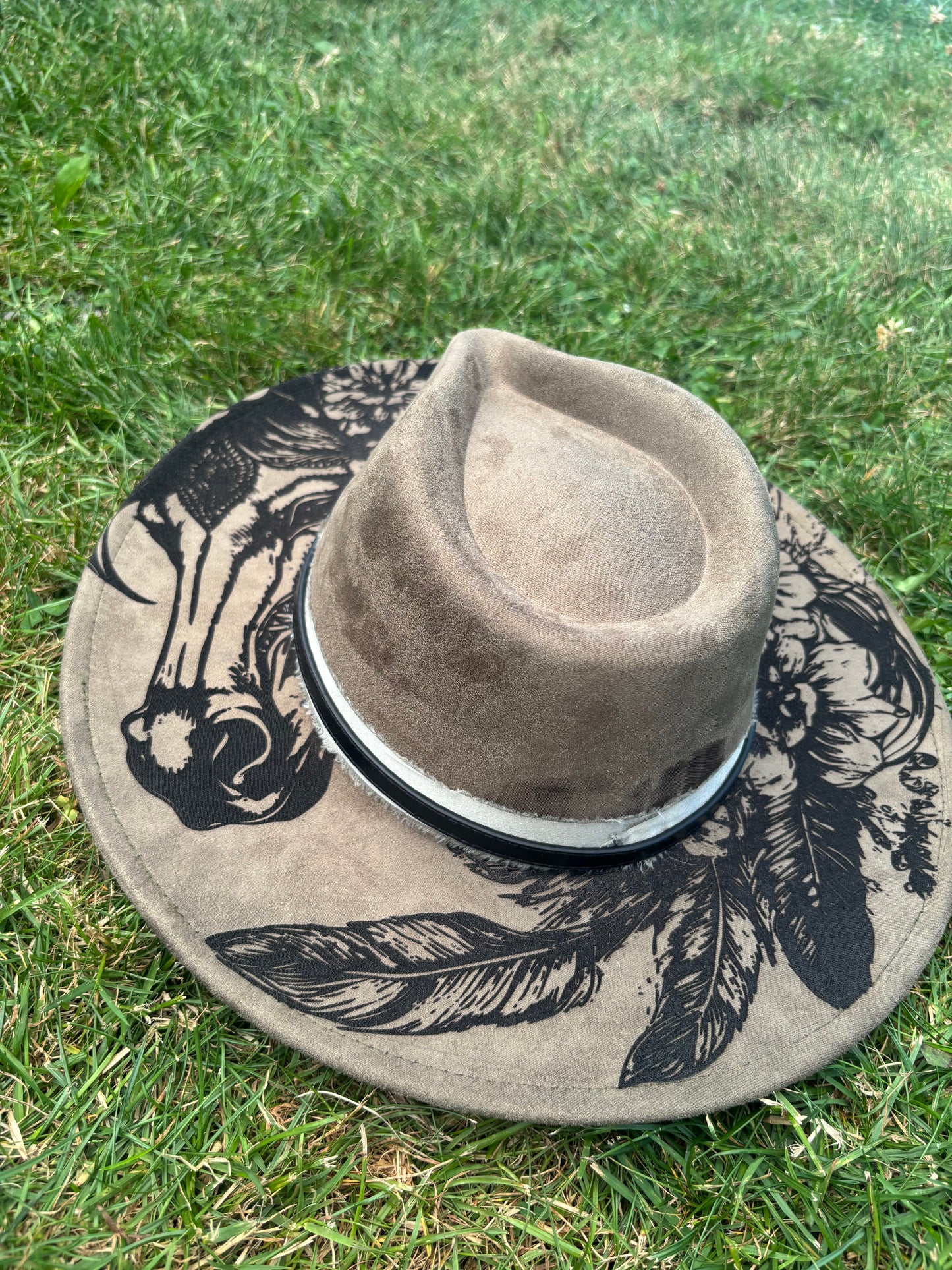 Floral Steed - wide brim fedora hat