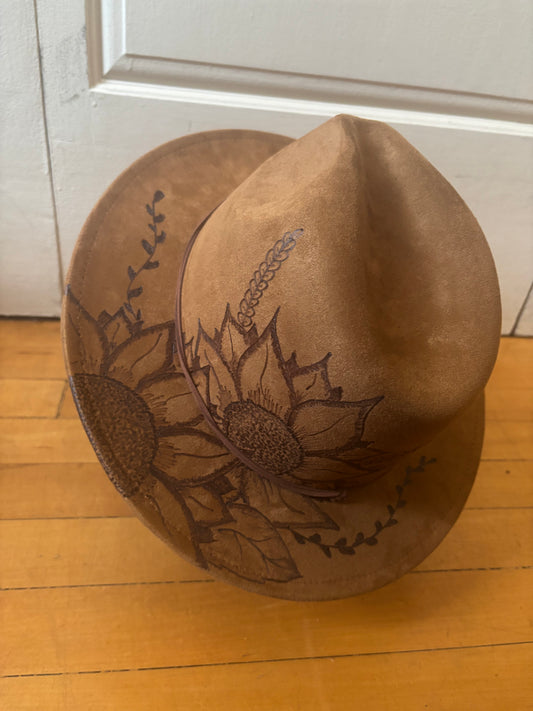 Sunflower Dreams - short brim Fedora hat