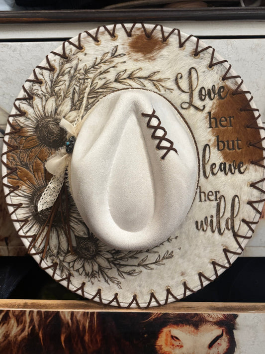 Love Her But Leave Her Wild (V4) - wide brim fedora hat