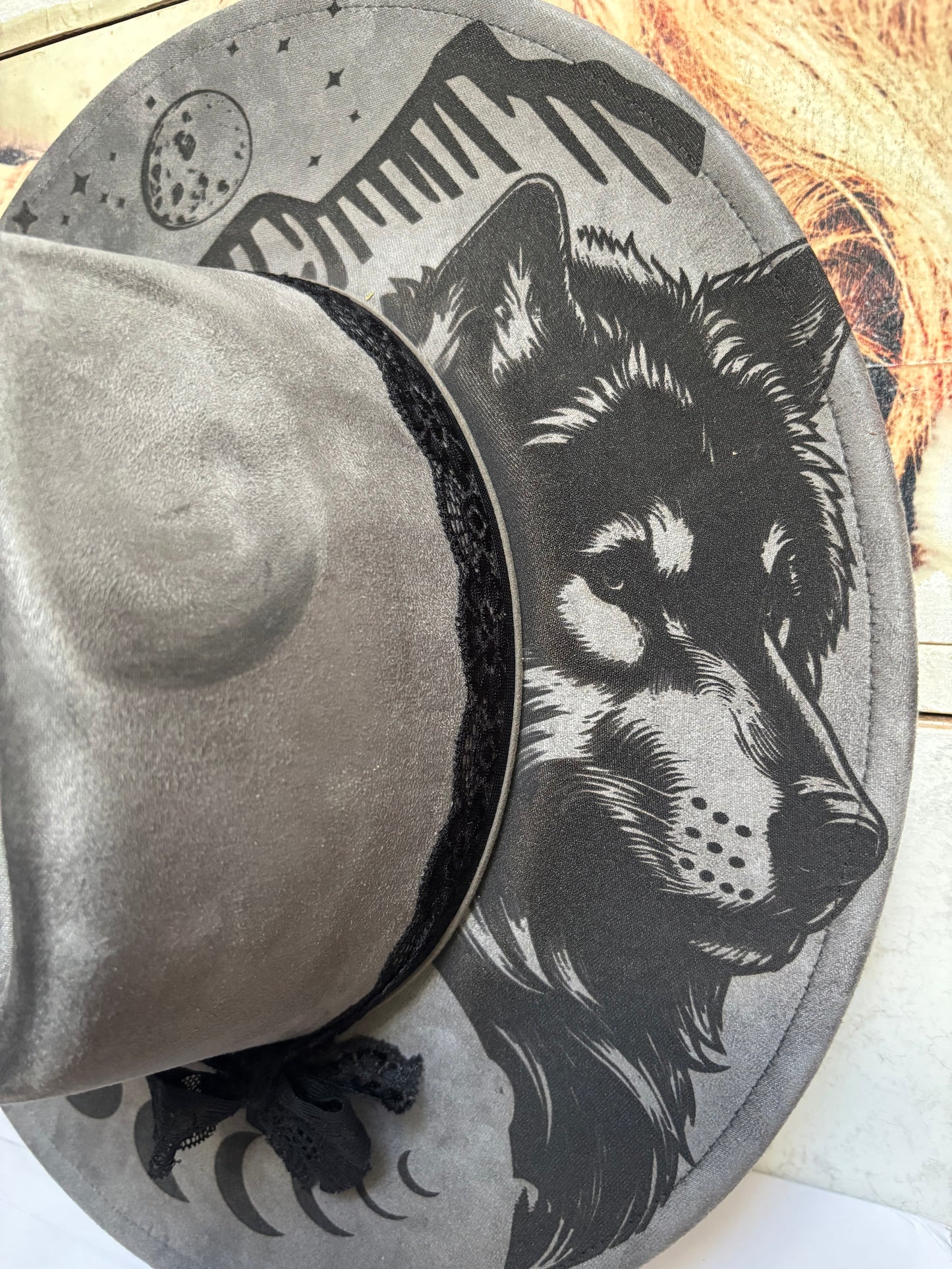 Full Moon Dreamer- wide brim fedora hat