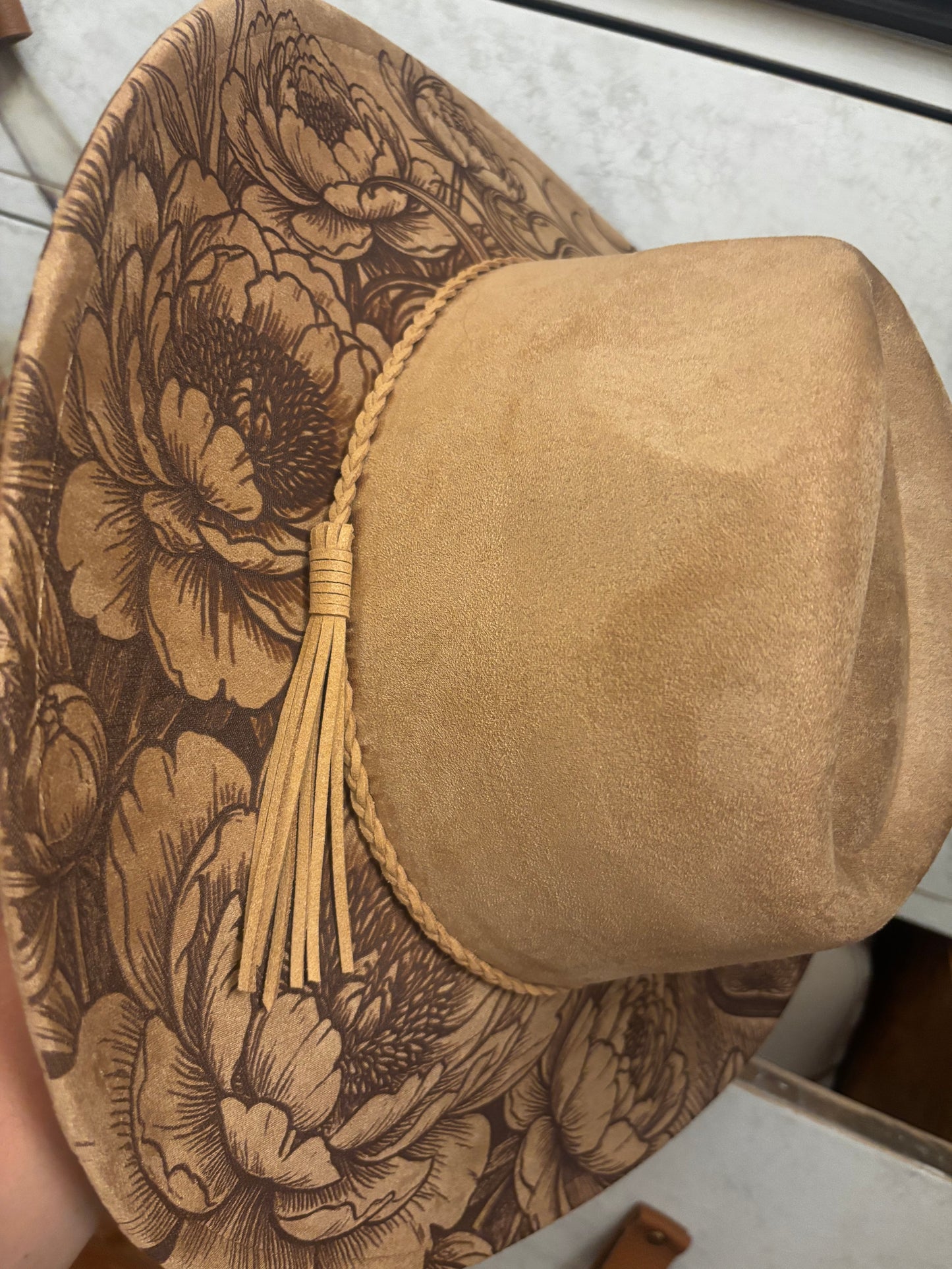 Wide Brim Hat - Peony Paradise