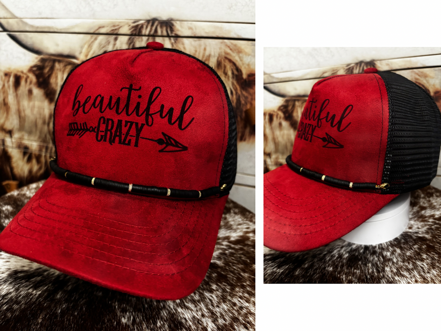 Beautiful Crazy - 2 Tone Suede Trucker Hat