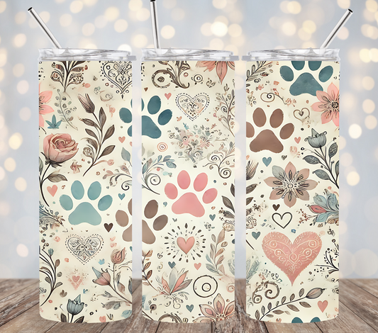 Boho Paw Print - 20ozTumbler