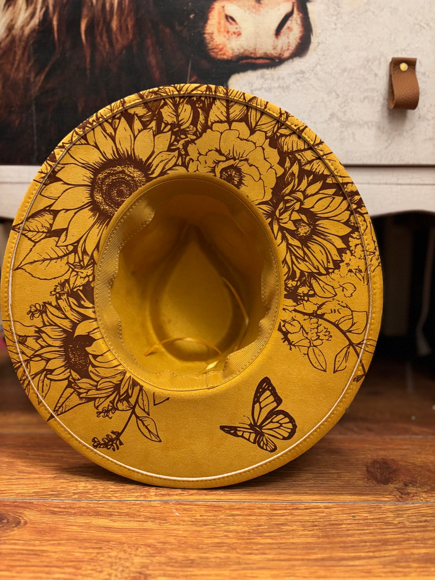 FALLing for Sunflowers - wide brim fedora hat