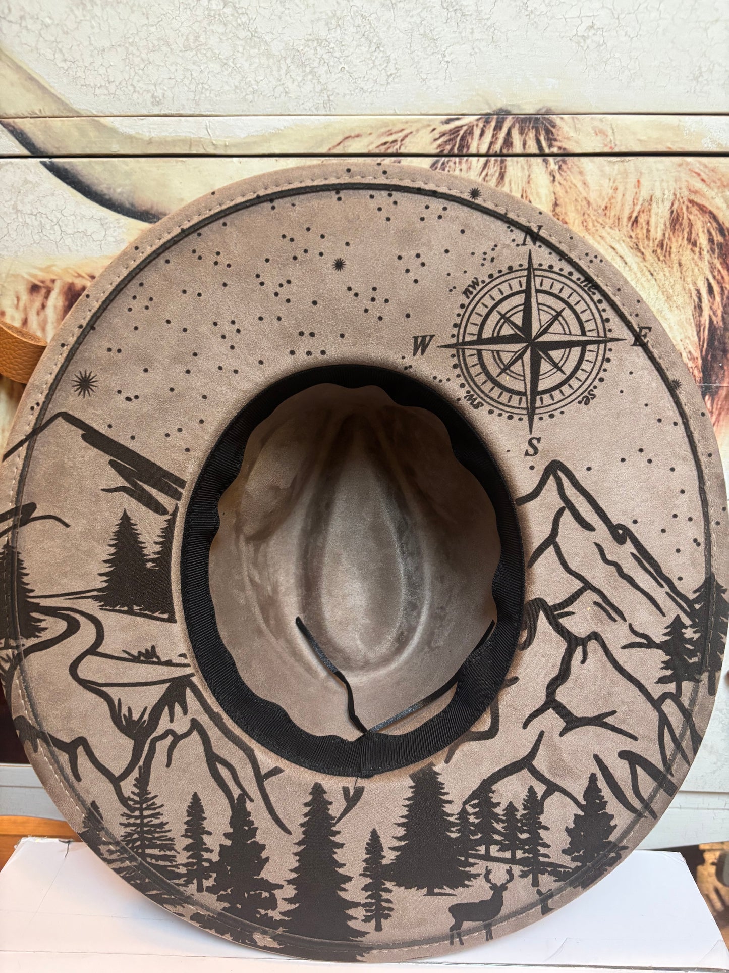 Adventure Awaits -wide brim fedora hat