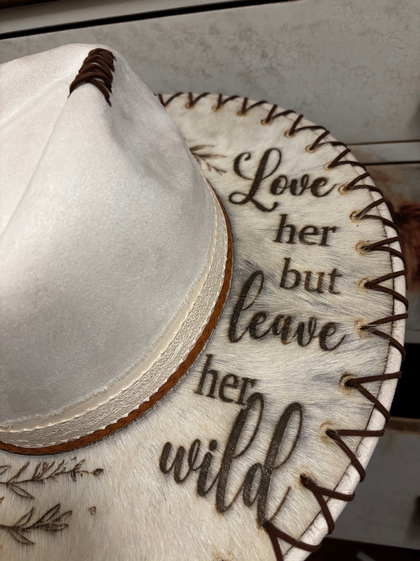 Love Her But Leave Her Wild (V5) - wide brim fedora hat