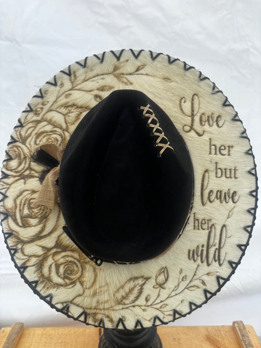 Love Her But Leave Her Wild (V11) - wide brim fedora hat