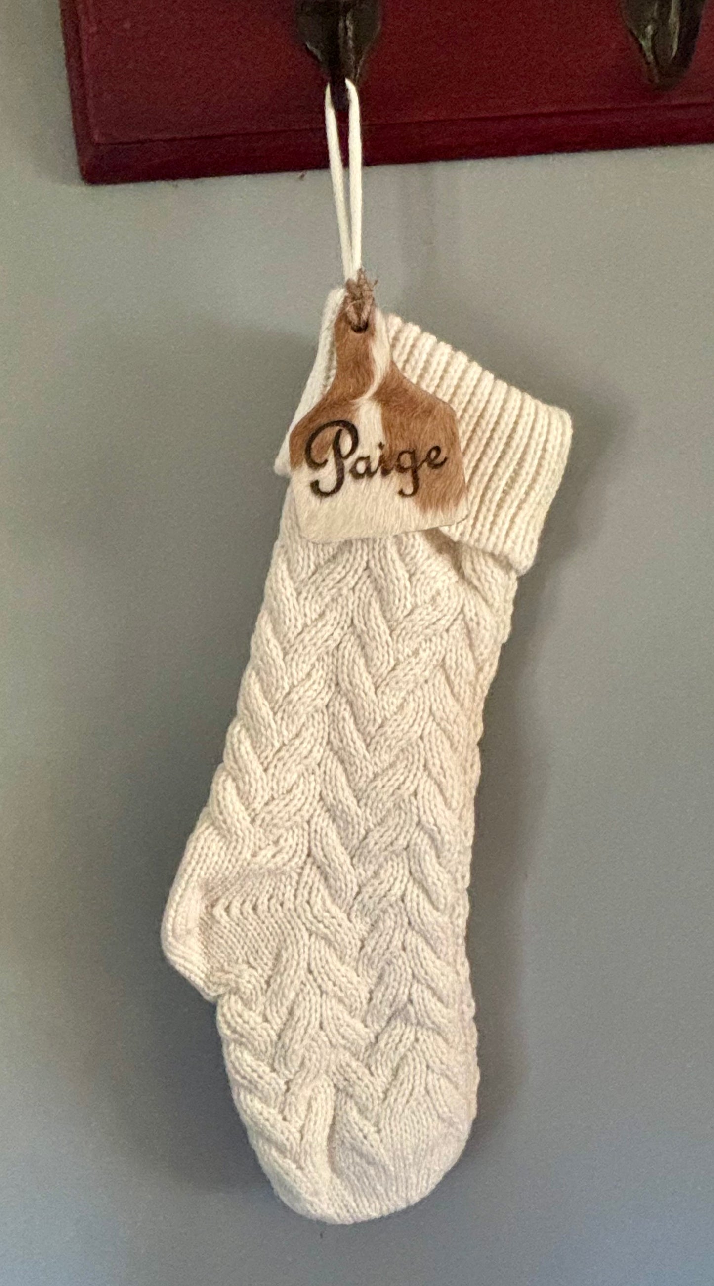 Custom Cowhide Ear Tag Stockings