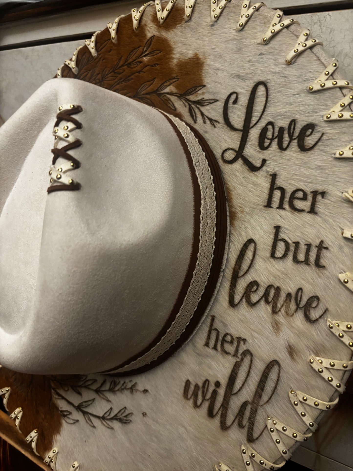 Love Her But Leave Her Wild (V9) - wide brim fedora hat