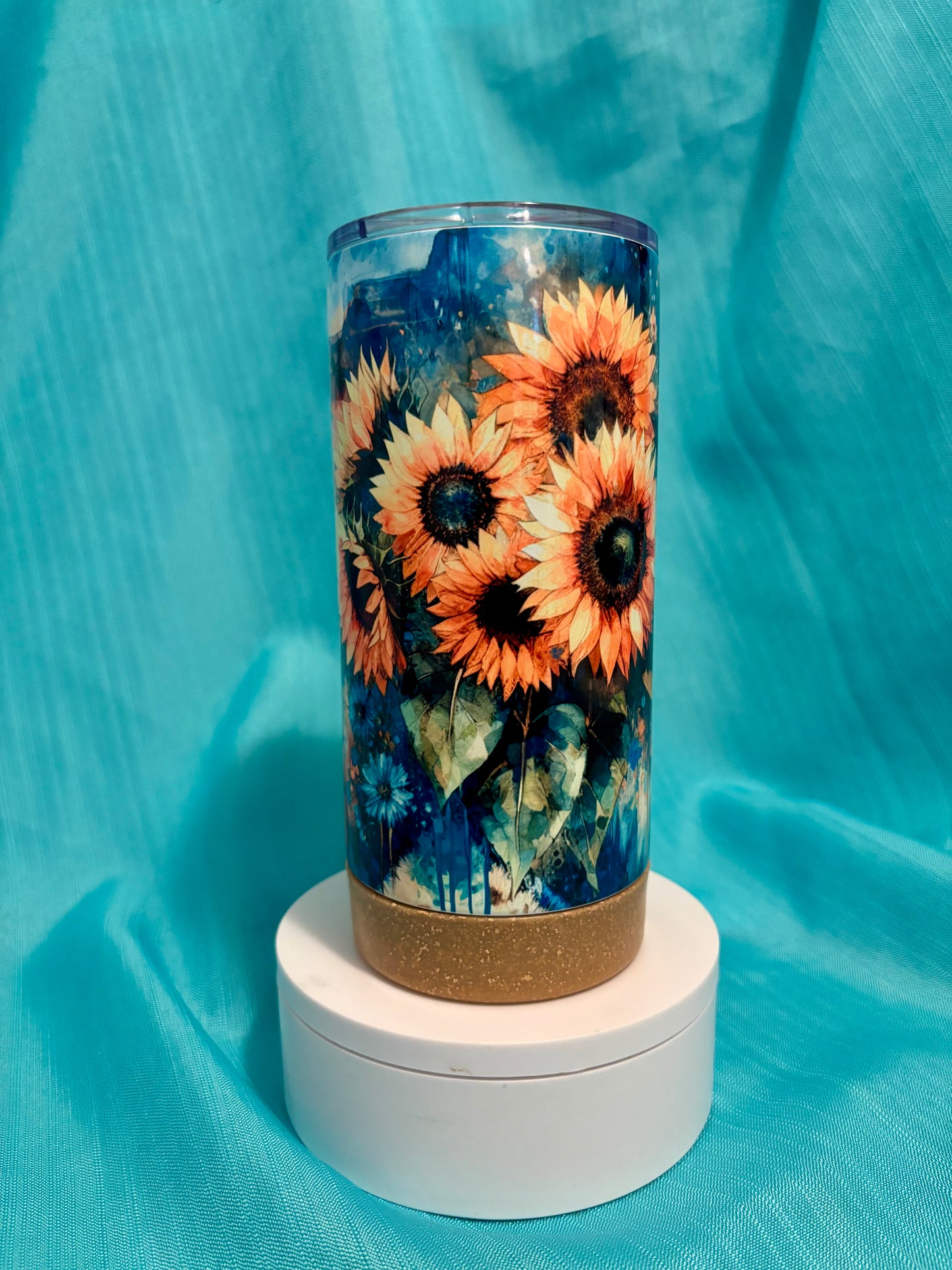 Sunflowers & Turquoise- 17ozTumbler