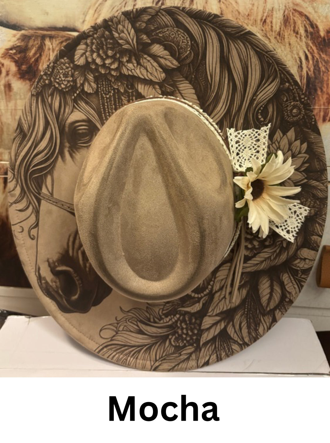 Floral Steed Dreamer- wide brim fedora hat