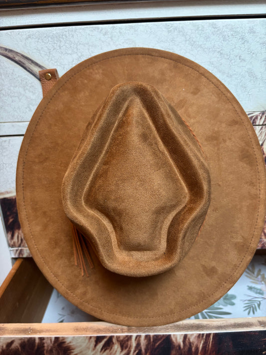 Custom Design - Arrowhead Crown wide brim fedora hat
