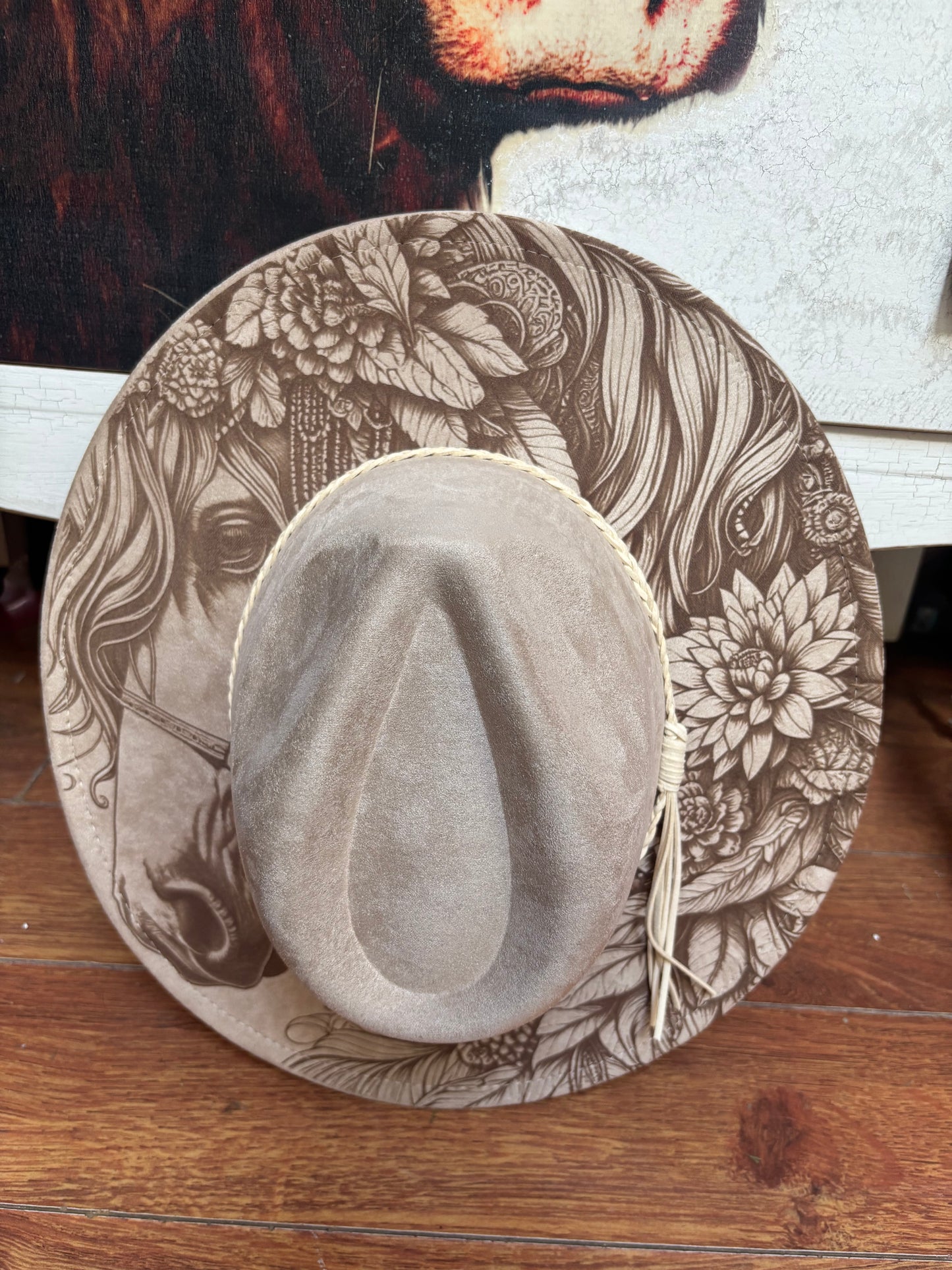 Floral Steed Dreamer- wide brim fedora hat