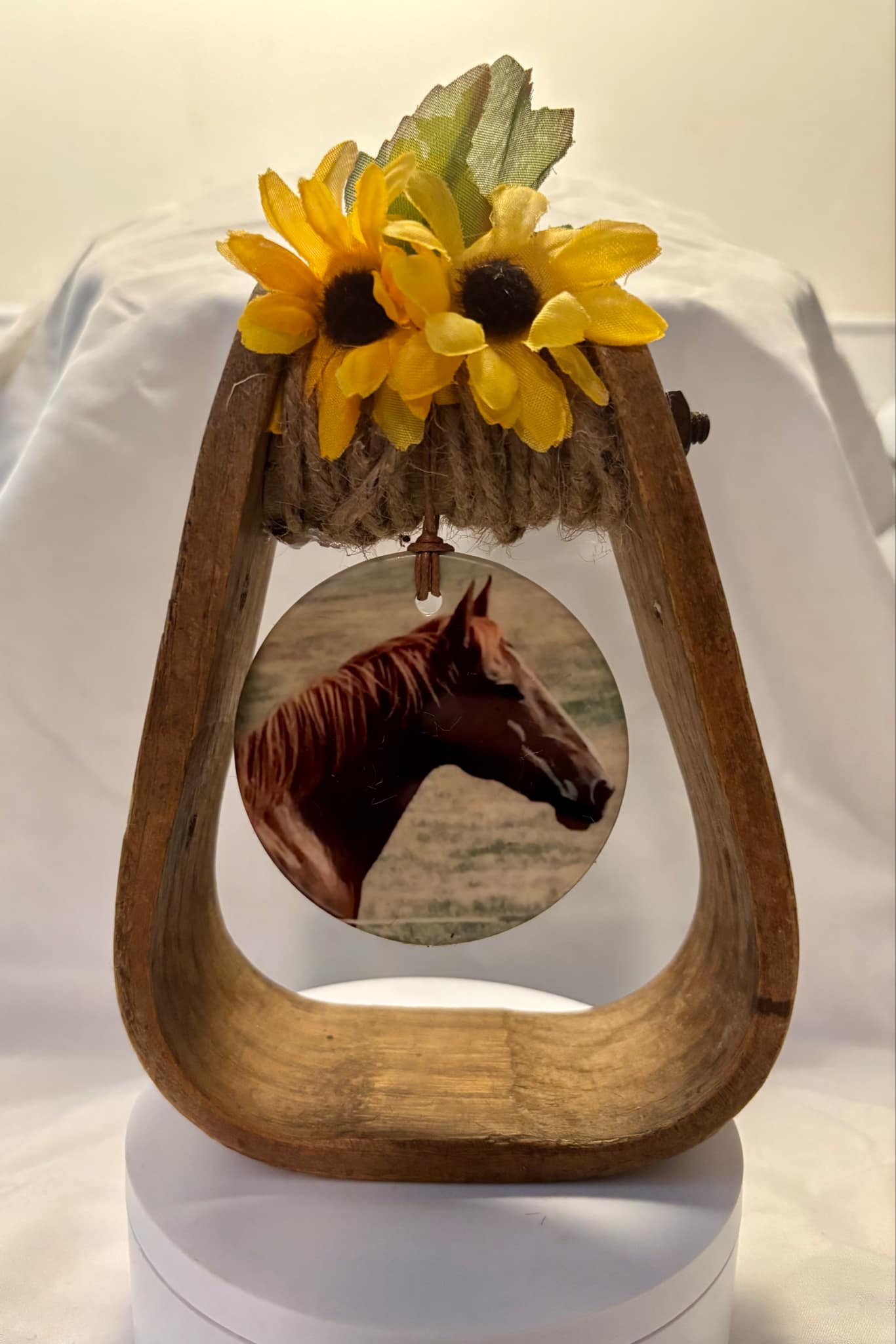 Equine Memorial Stirrup Shelf Sitter- ***Stirrup provided by customer***