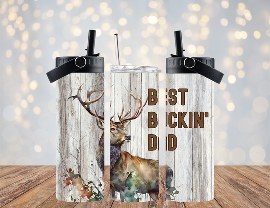 Best Buckin Dad - 20oz Dual Lid Tumbler