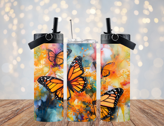 Butterfly - 20oz Dual Lid Tumbler
